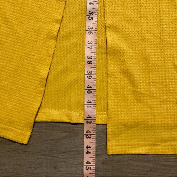 Shein Yellow Crop Top Shrug 1X and Long Slit Skirt 3X Set NWOT (fits 14 16 18) - Picture 6 of 13